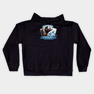 Grizzly Bear - WILD NATURE - GRIZZLY -5 Kids Hoodie